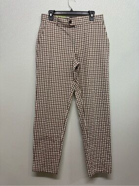 Houston White Men's Brown Check Slim Dress Pants Sz S (D-55)